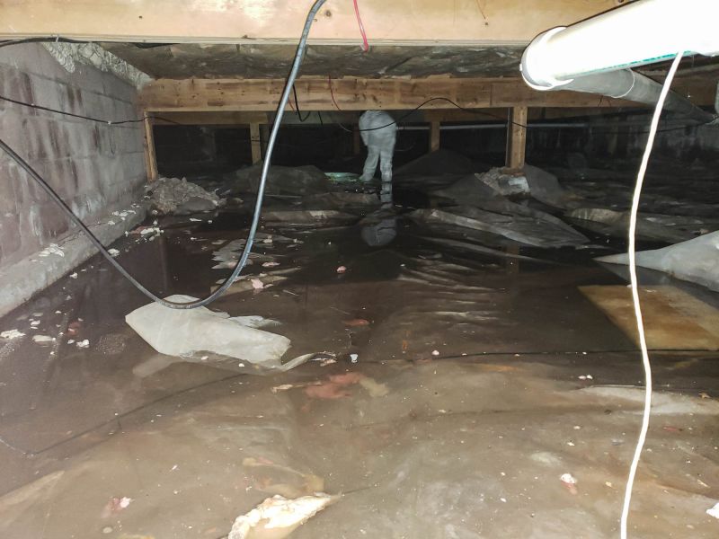Clean and Protected Crawlspace
